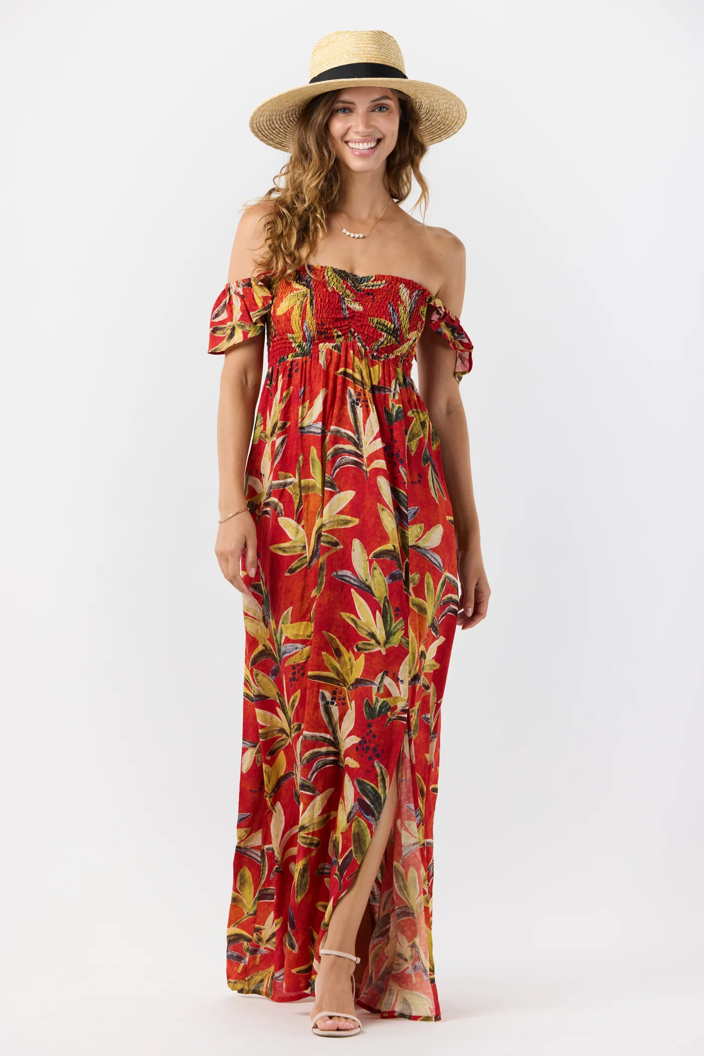 Hollie Maxi Dress Naturals | Tiare Hawaii