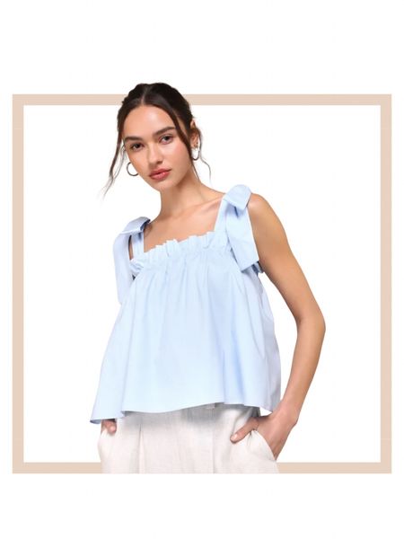 Light blue tie strap spring summer top

#LTKfindsunder50 #LTKstyletip #LTKfindsunder100