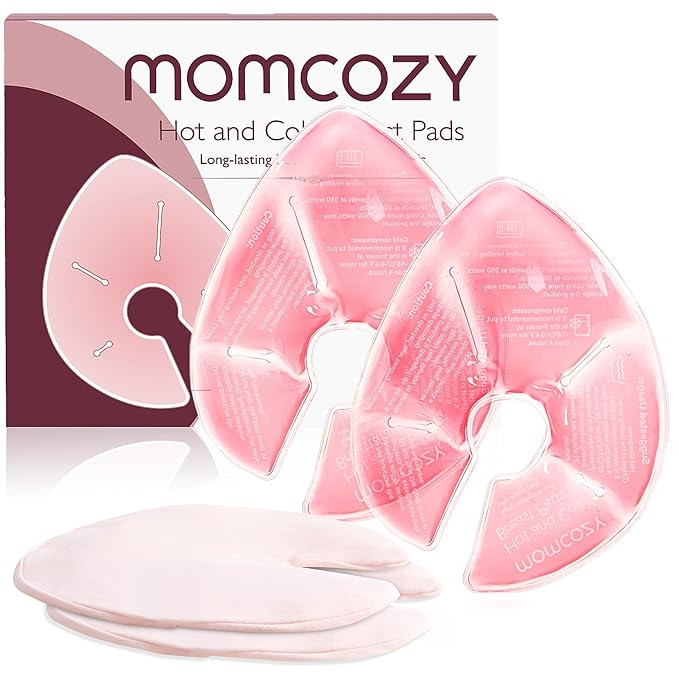 Momcozy Larger Breast Therapy Packs, Hot and Cold Breast Pads with 2 Soft Covers, Breastfeeding E... | Amazon (US)