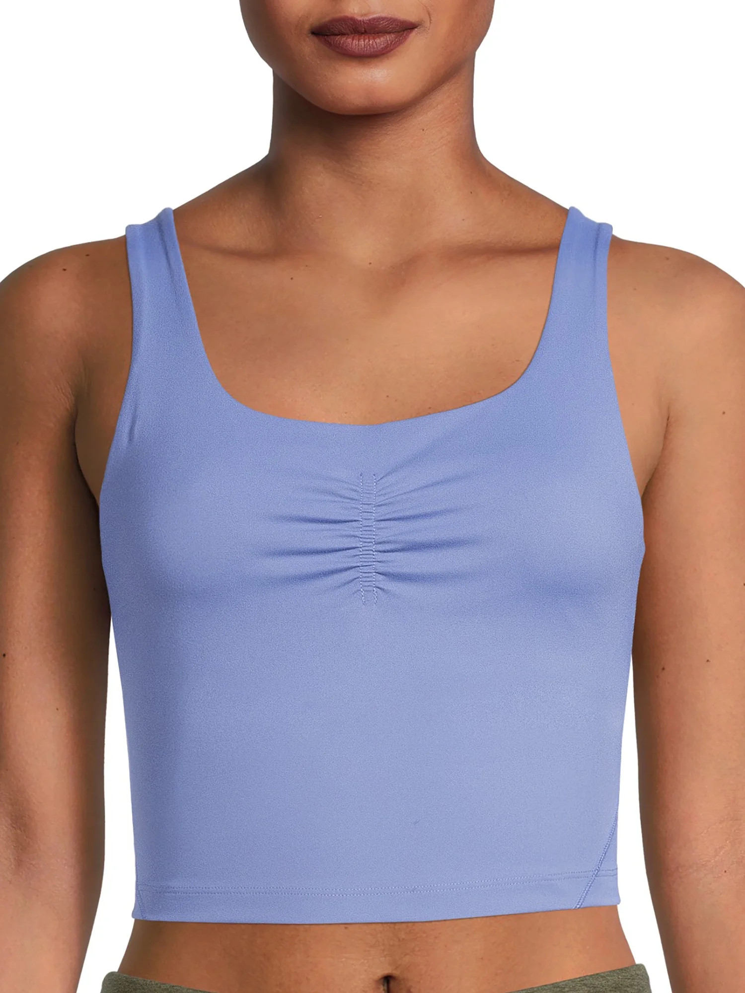 Avia Women's Ruched Front Sport Crop Top - Walmart.com | Walmart (US)