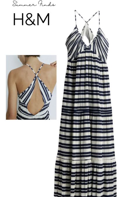 Navy and white summer dress from H&M 