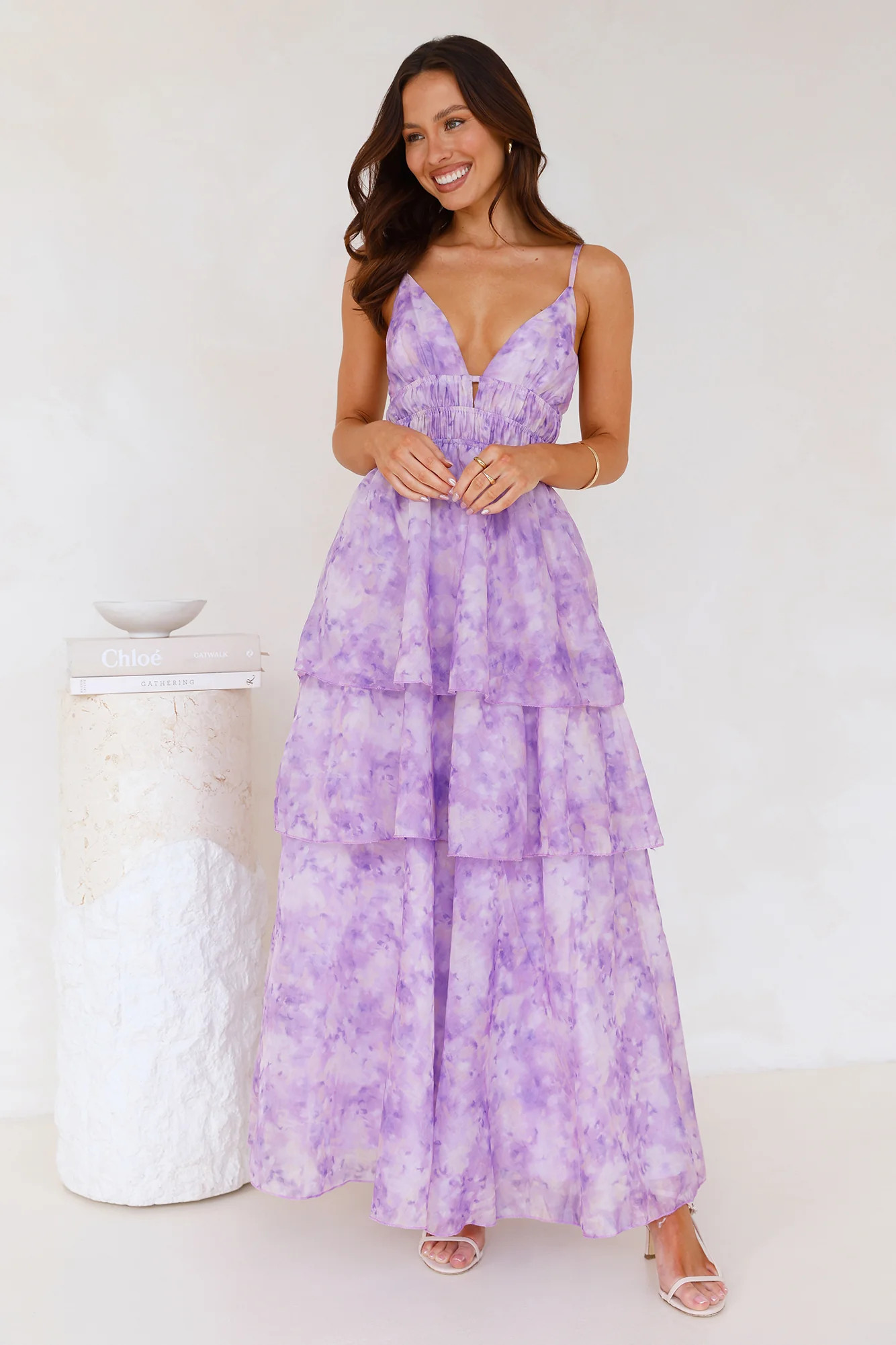 Fashion Flair Maxi Dress Lilac | Hello Molly (AU)