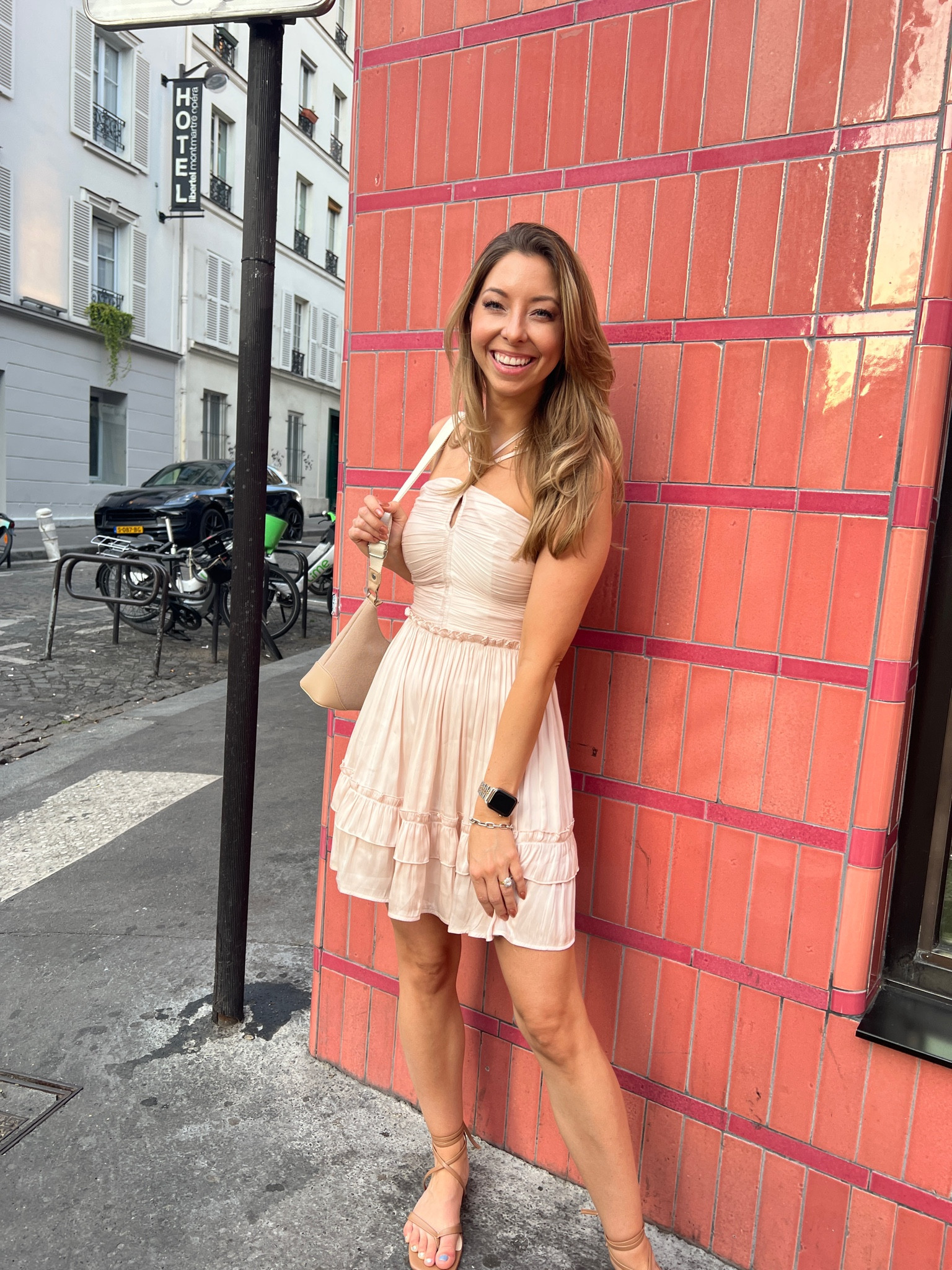 Paris Outfit — Dinner at Pink Mamma!

This satin tiered dress comes in this ivory color and blue, and is on sale under $70!! It has adjustable straps, and is the perfect length to pair with some 5” thigh society shorts underneath in case it’s windy! 

#LTKtravel #LTKFind #LTKunder100