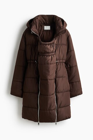 H & M - MAMA Before & After Babywearing Puffer Coat - Brown | H&M (US + CA)