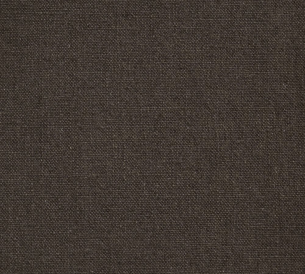 Modular Upholstered Banquette, Tuscan Chestnut Leg, Rustic Linen Cafe Noir | Pottery Barn (US)