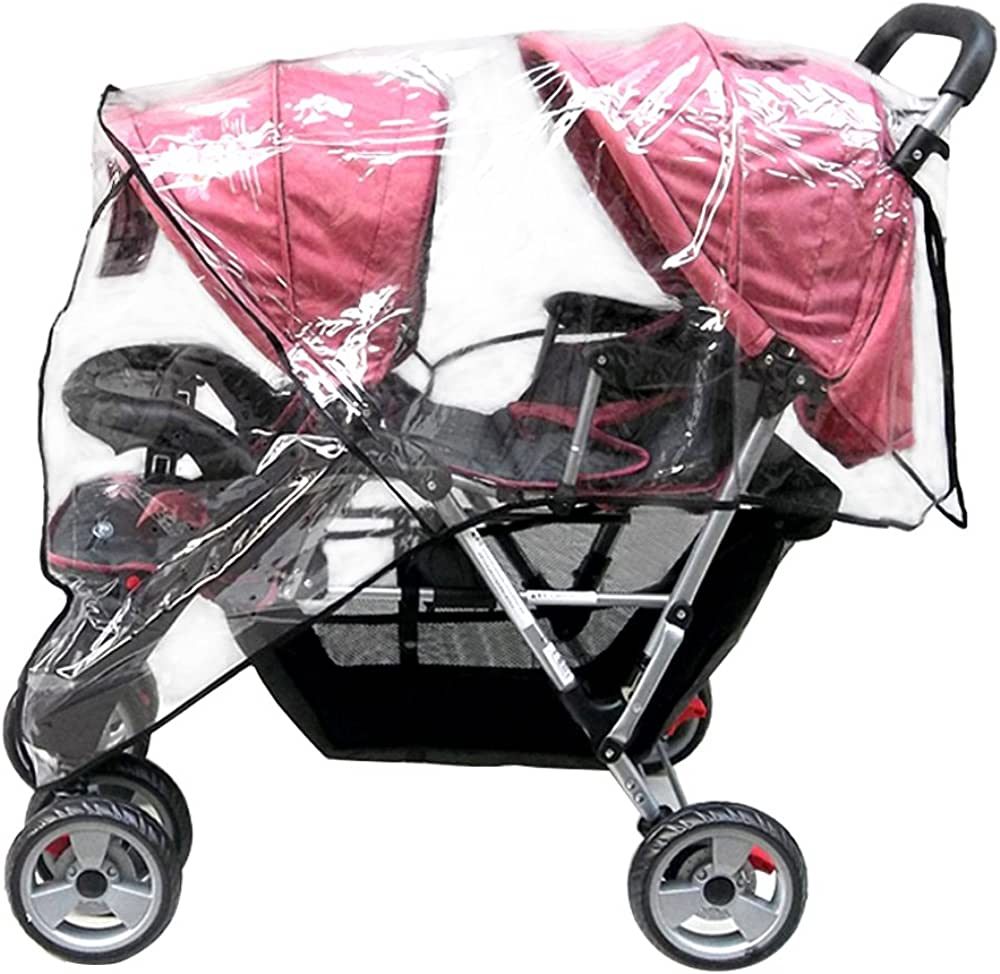 Aligle Weather Shield Double Popular for Swivel Wheel Stroller Universal Size Baby Rain Cover/Wind S | Amazon (US)