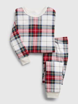 babyGap 100% Organic Cotton Plaid Print PJ Set | Gap (US)