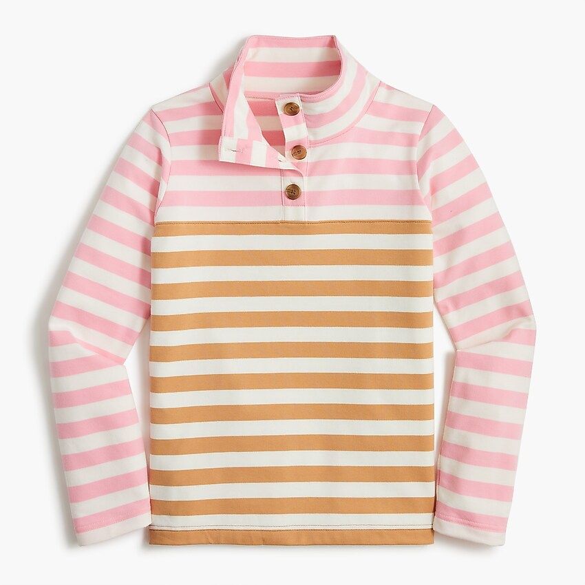 Striped button-front pullover | J.Crew Factory