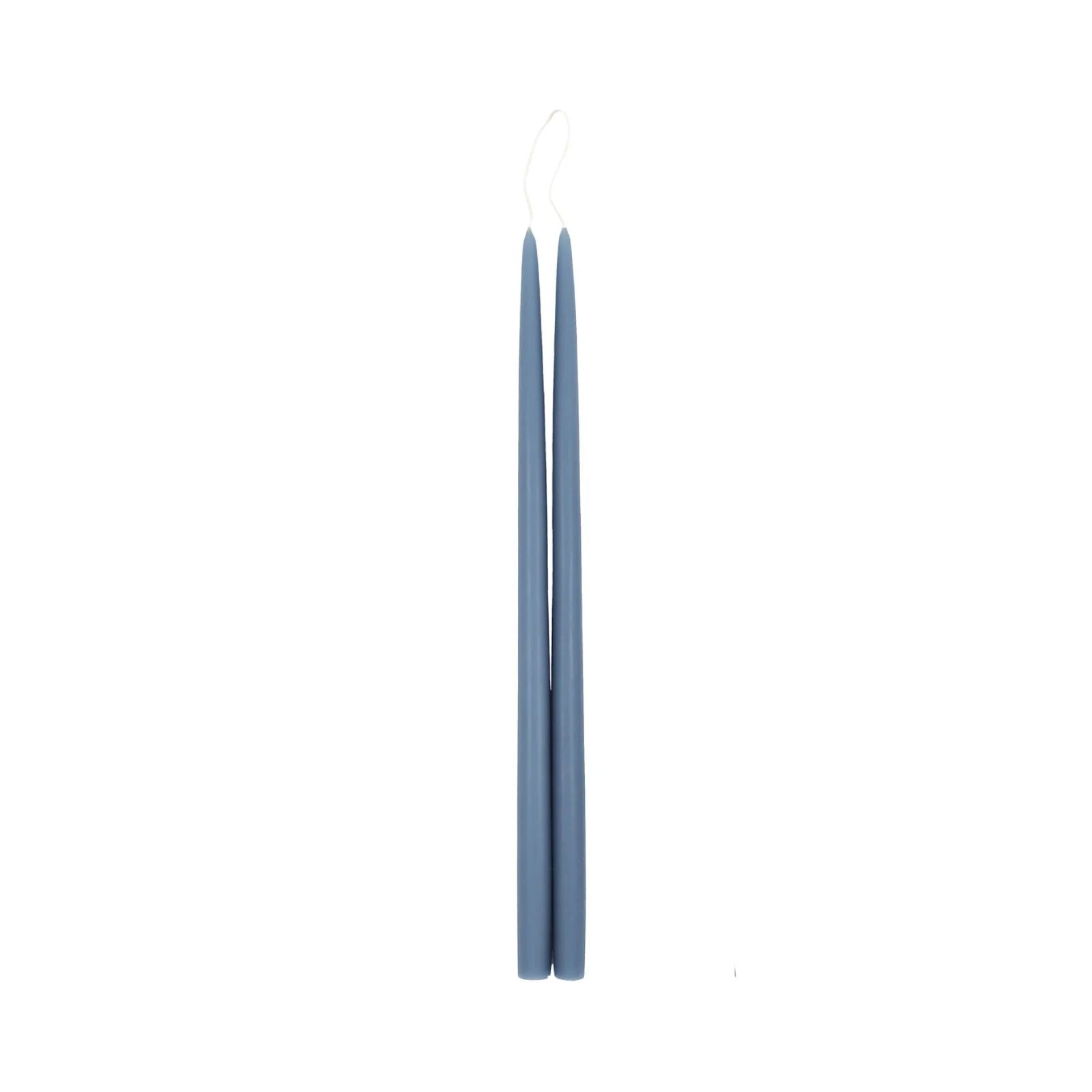 Large Taper Candle Set in Dusty Blue | Brooke and Lou