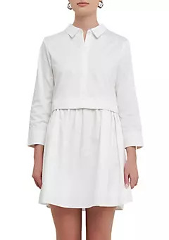 ENGLISH FACTORY Shirt Mini Dress | Belk