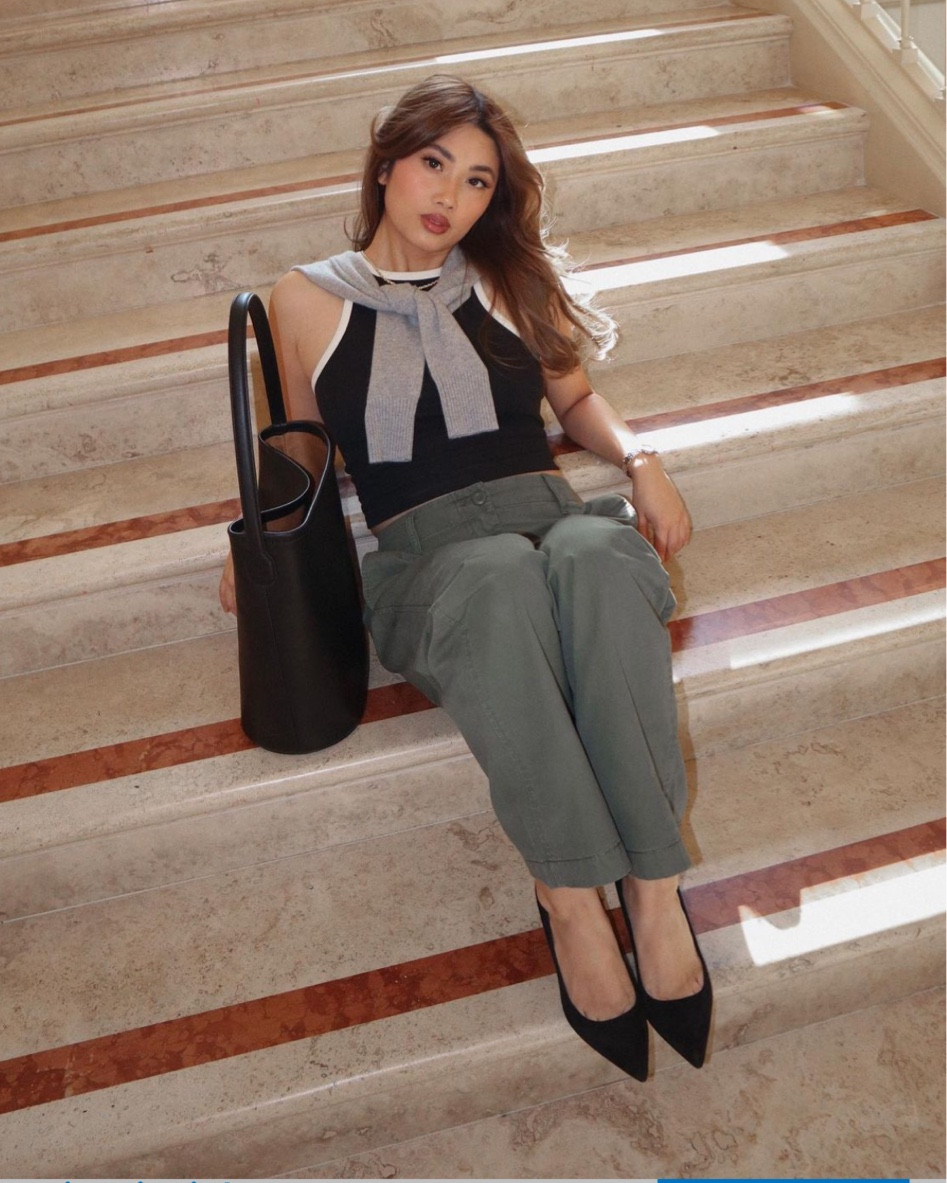 My capsule wardrobe shoes: black pointed heels, nude strappy heels, white sneakers, knee high boots, & loafers