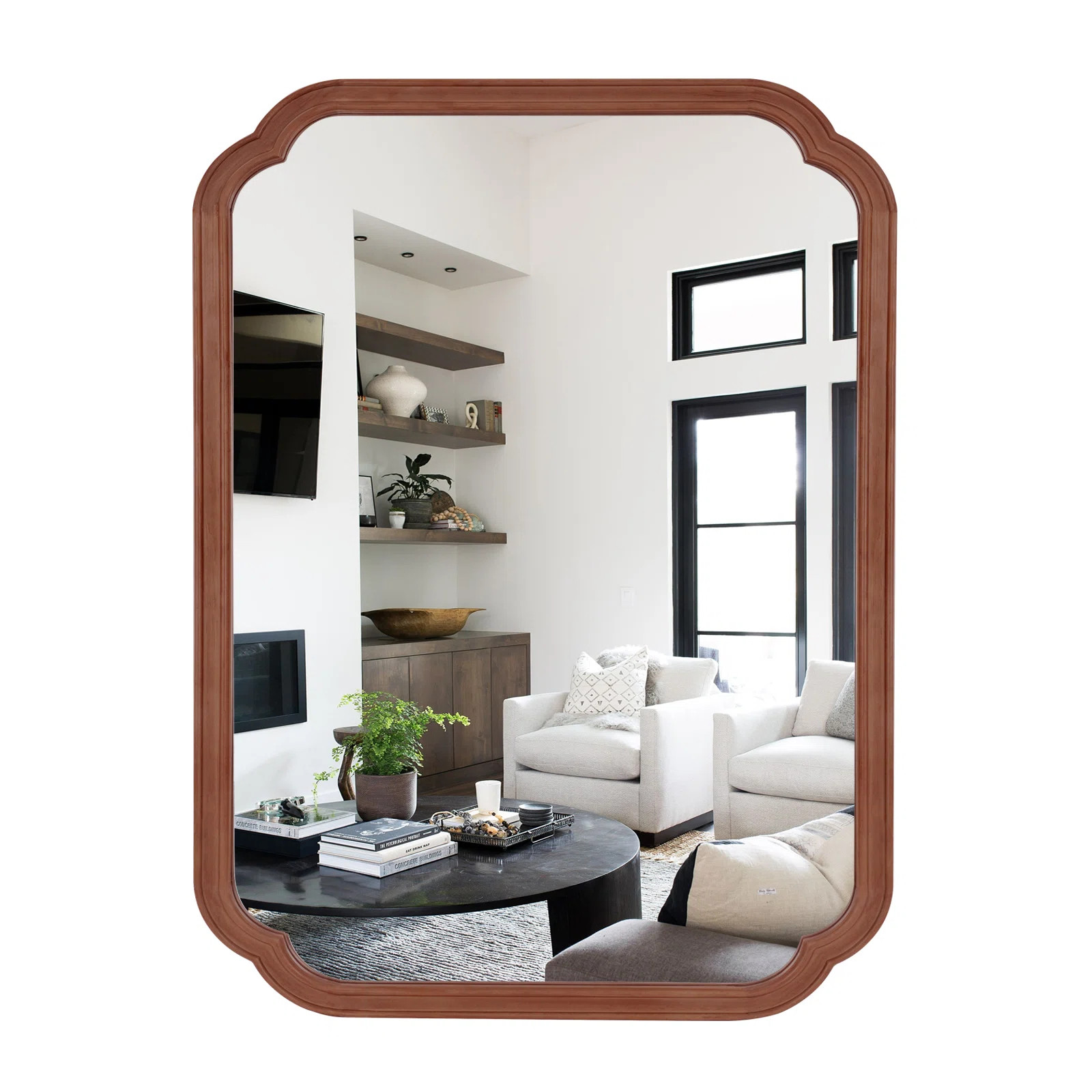 Ophelia & Co. Ali Wood Accent Wall for Bathroom, Decorative Mirror & Reviews | Wayfair | Wayfair North America