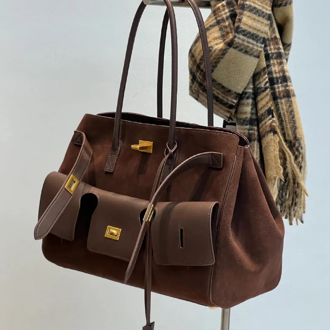 Suede Large Tote Bag,women Shoulder Bag,minimal Suede Bag,leather Handbag - Etsy UK | Etsy (US)