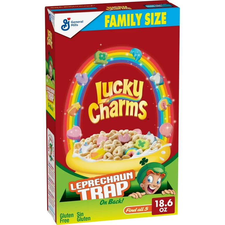Lucky Charms Gluten Free Cereal with Marshmallows, Family Size, 18.6 OZ | Walmart (US)