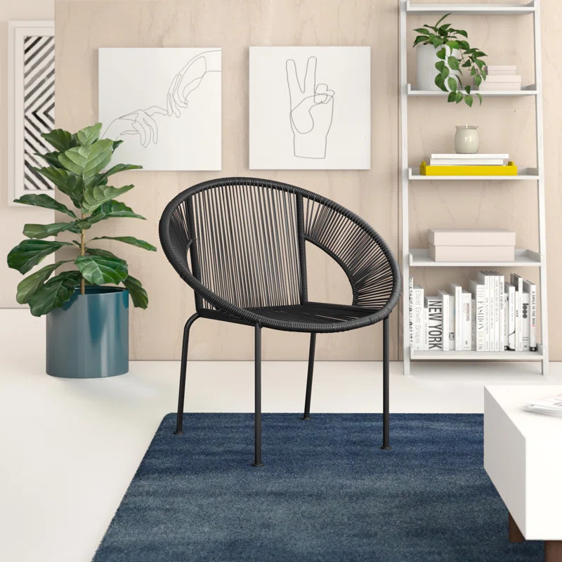 Black Dannille 29'' Wide Papasan Chair | Wayfair Professional