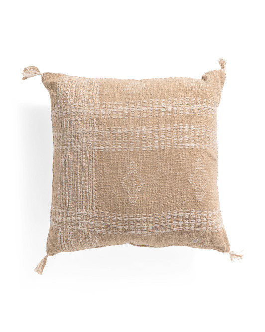 20x20 Southwest Pillow With Tassels | TJ Maxx