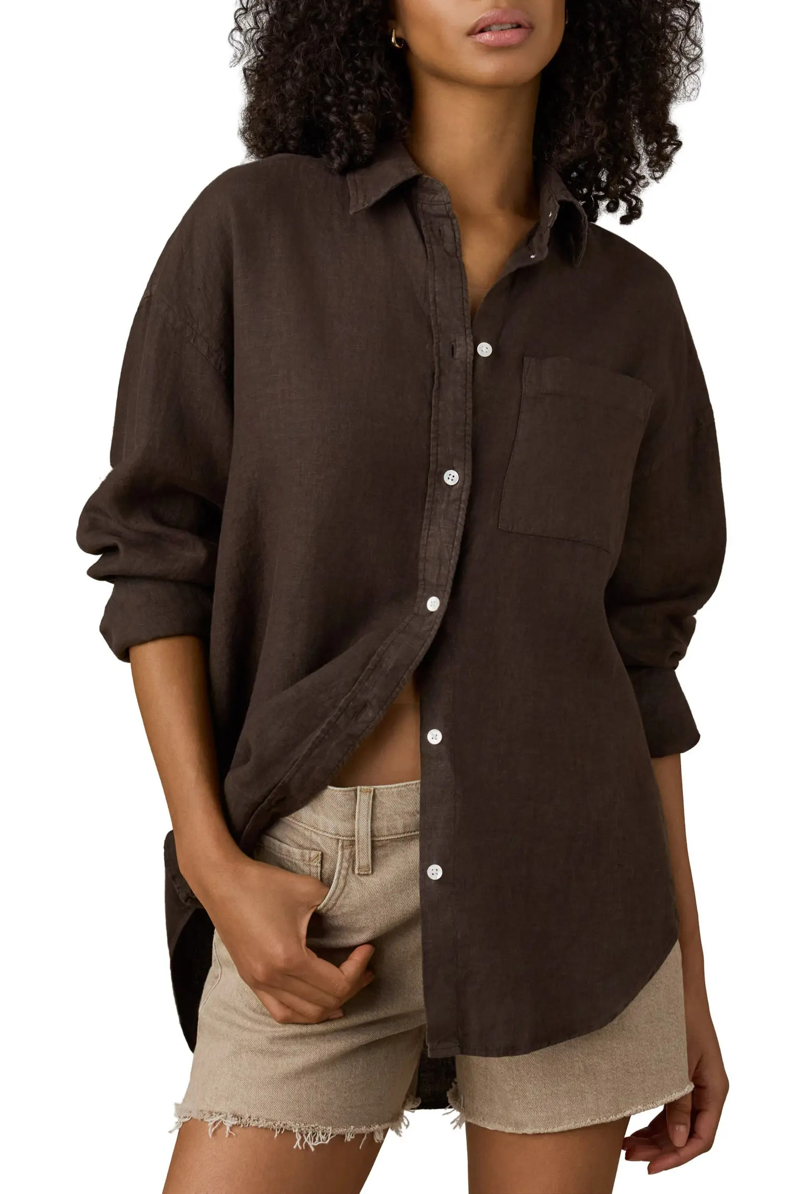 Laguna Linen Button-Up Shirt (Women) | Nordstrom | Nordstrom