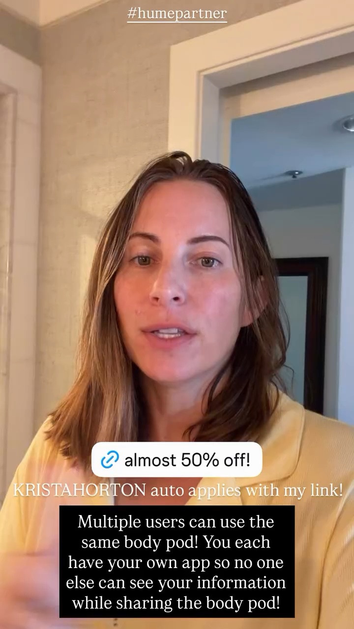 Multiple users can use the same body pod! You each have your own app so no one else can see your information while sharing the body pod! KRISTAHORTON auto applies with my link! #humepartner