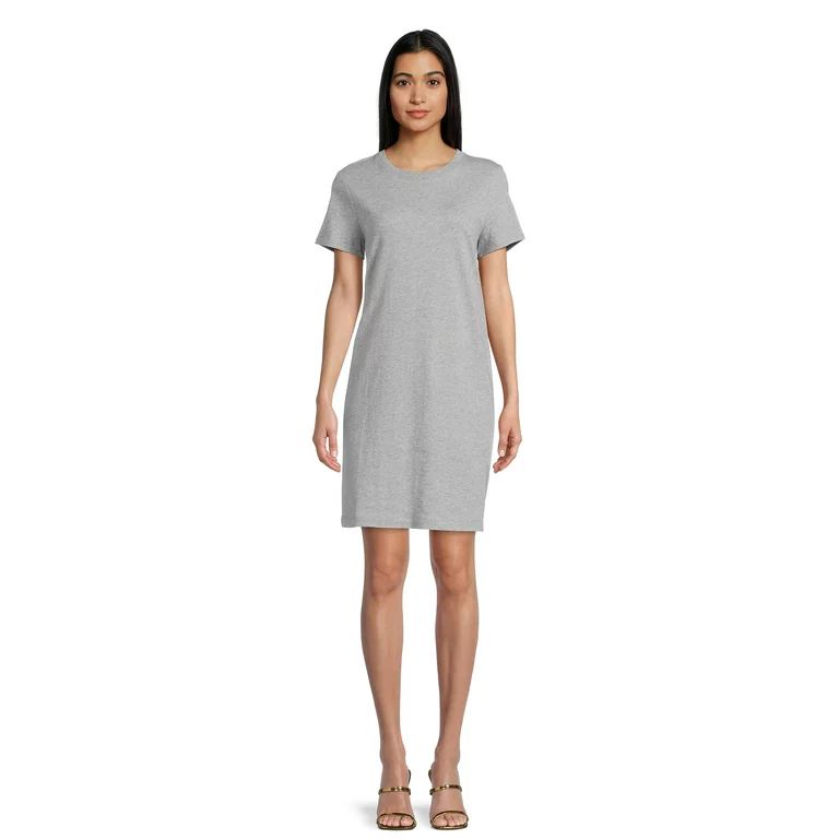 Time and Tru Women's T-Shirt Dress with Short Sleeves | Walmart (US)