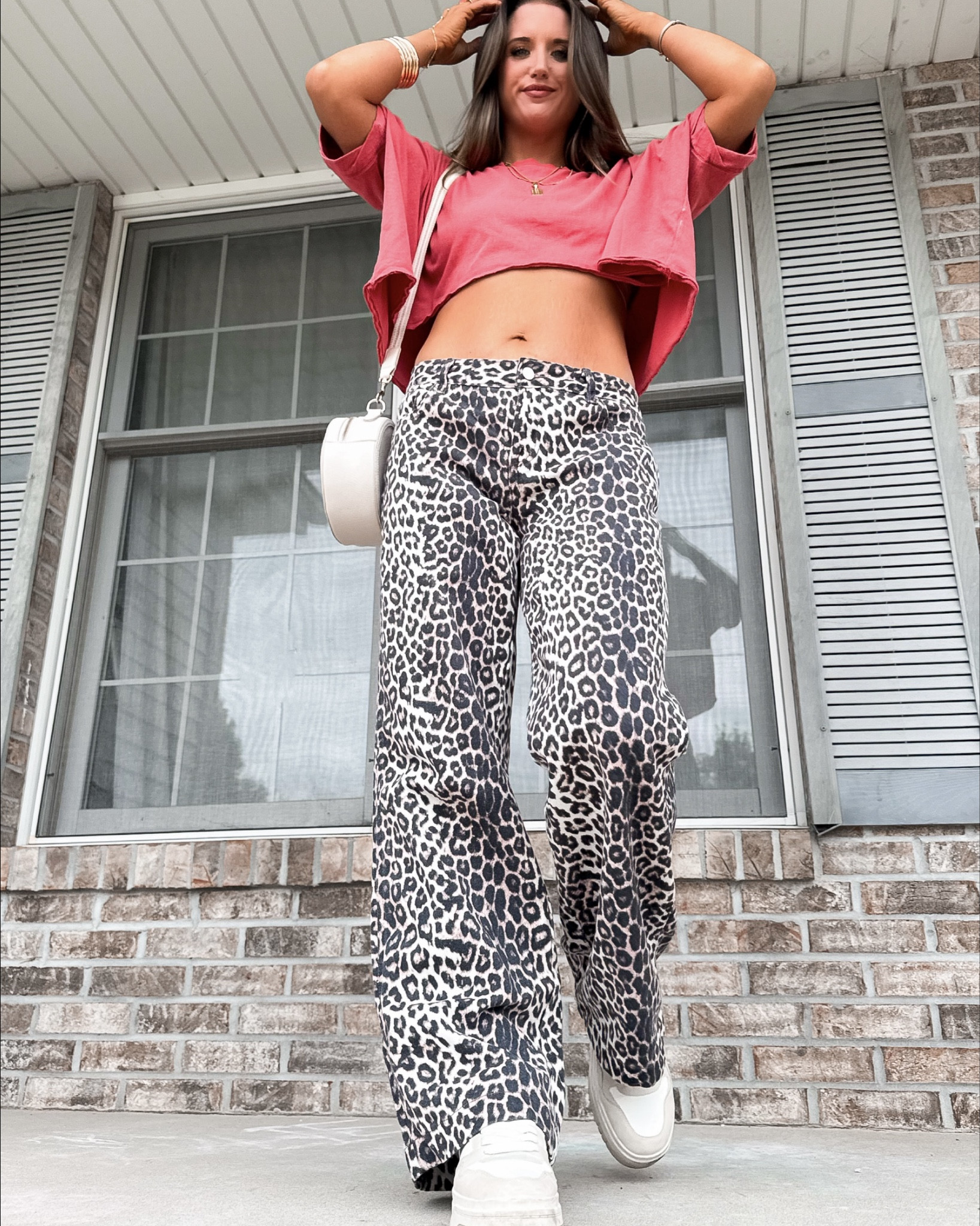 Leopard print jeans for the win 🐆🤌🏼 | Fall style | casual look | viral | comfy cozy and casual 
#fallstyle #viral #leopardprint #casuallook #myvibe 

#LTKSaleAlert #LTKFindsUnder50 #LTKStyleTip