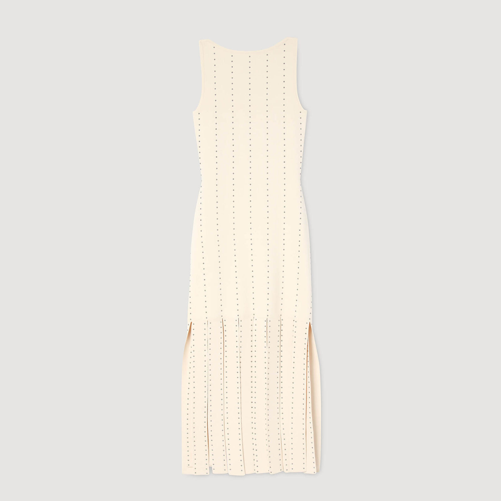 Fringed knit maxi dress | Sandro US | Sandro-Paris US