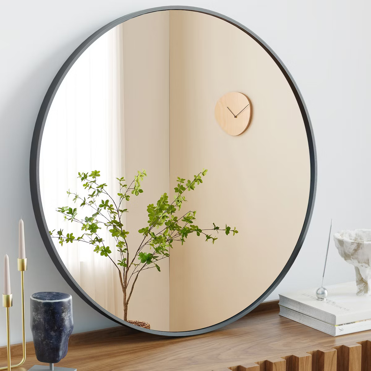 Bestier Round Mirror for Wall Decor, 30" Wall Mounted Circle Vanity Mirrors, Modern Decoration fo... | Target