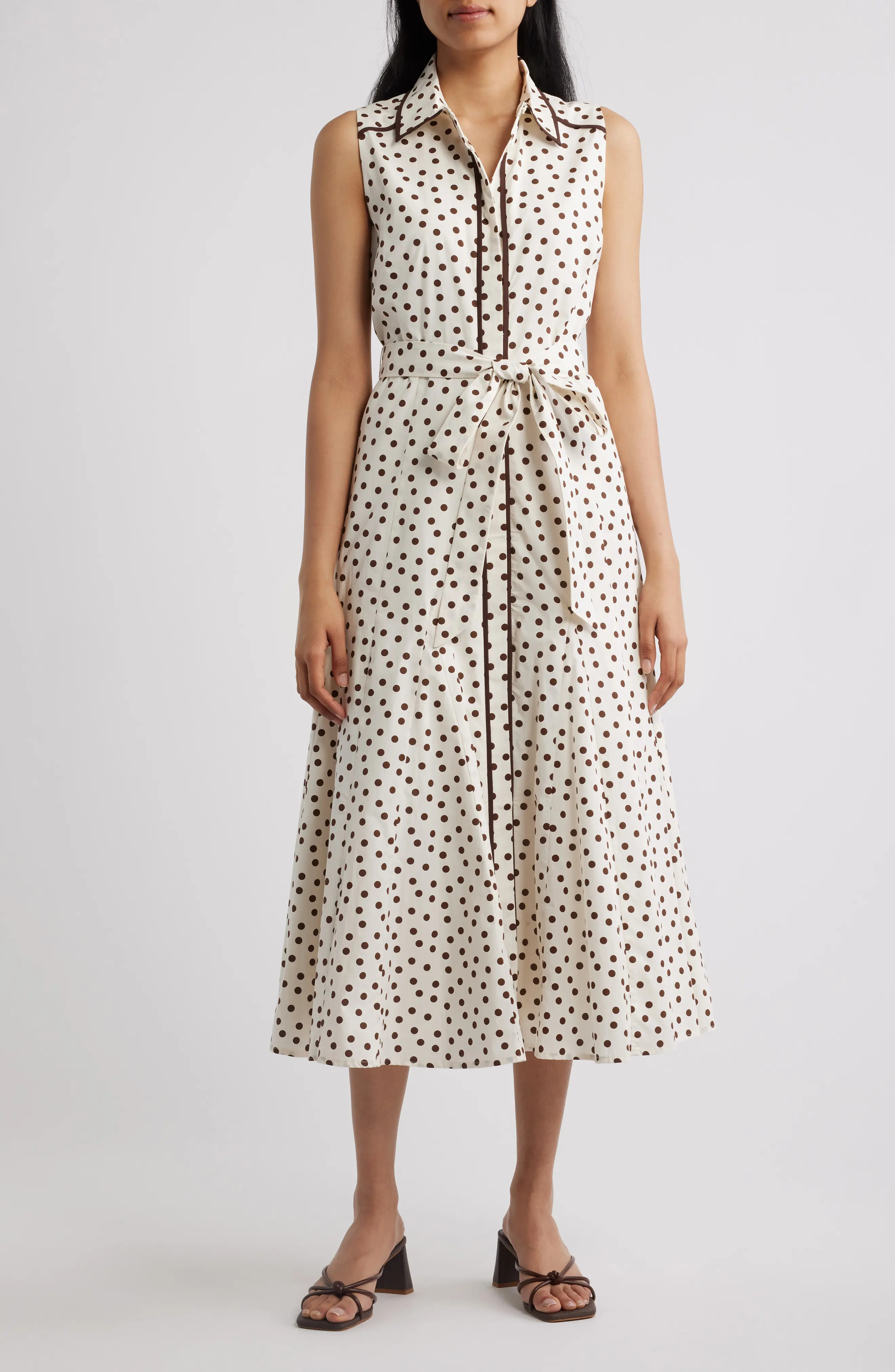 Polka Dot Midi Shirtdress (Women) | Nordstrom | Nordstrom