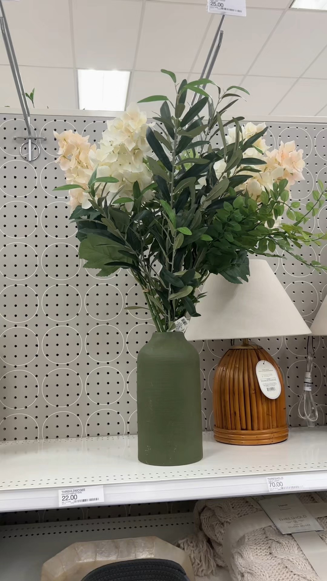 POV: you walk into Target for one thing and leave with a whole aesthetic. I styled this modern faux floral arrangement right in the store using a green textured ceramic vase paired with hydrangea stems, artificial olive branches, and leafy greenery for an effortless, elevated look.

If you love Target home finds, affordable home decor, faux flowers that look real, and easy DIY floral arrangements — this one’s for you. These Threshold stems are perfect for coffee table styling, entryway decor, shelf styling, or creating a minimalist centerpiece without the maintenance of real plants.

This is your sign to romanticize your Target runs and start building custom arrangements on a budget. Neutral, modern, and timeless — perfect for apartment decor, cozy home vibes, or refreshing your space for spring.

🛒 All items linked in my LTK #targetfinds #targethome #targetdecor #thresholdhome #targetstyle #targetrun #affordablehomedecor #budgetdecor #homedecorinspo #modernhomedecor #minimalistdecor #neutralhome #cozyhomevibes #apartmentdecor #livingroomdecor #entrywaydecor #shelfstyling #coffeetablestyling

#LTKSaleAlert #LTKHome #LTKValentine