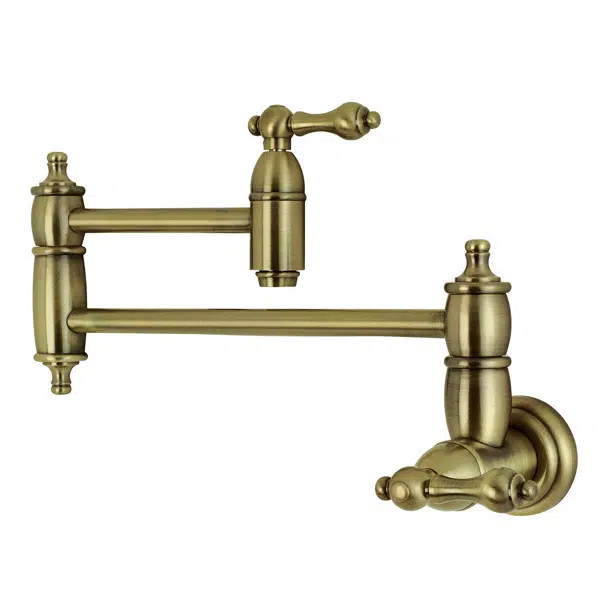 Kingston Brass Restoration Two-Handle 1-Hole Wall Mount Pot Filler Faucet | Wayfair North America