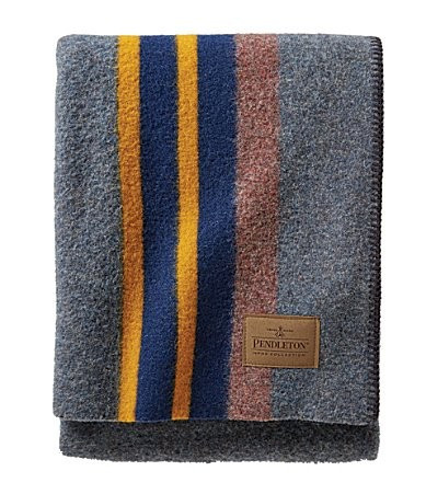 Pendleton Wool Yakima Stripe Camp Throw Blanket - Lake | Dillard's