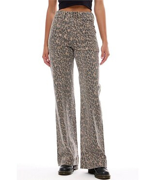 Hidden Jeans Happi Leopard High Rise Flare Jeans | Dillard's | Dillard's