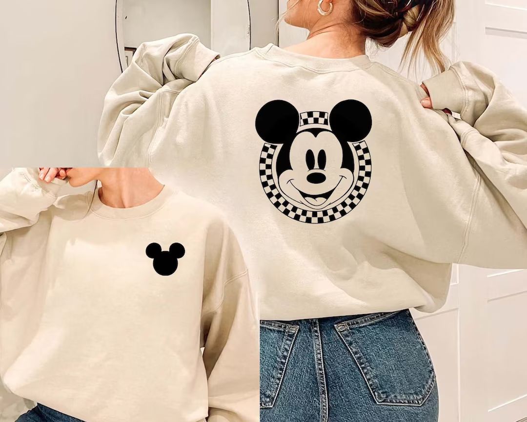 Mickey Mouse sweatshirt, Mickey sweatshirt, Couples Disney sweatshirt, Retro Disney sweatshirt, C... | Etsy (US)
