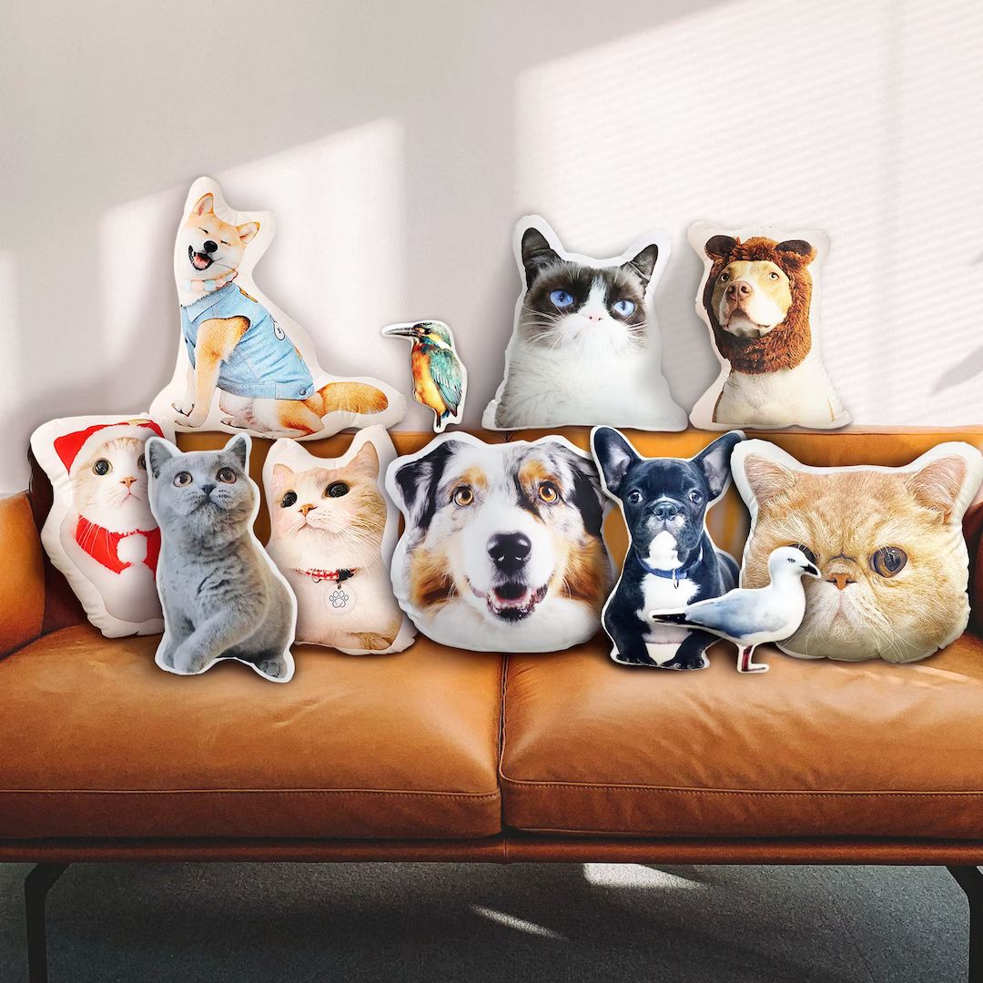 Custom Pet Pillow Dog Throw Pillow 3D Pillow by Pet Photo - Etsy | Etsy (US)