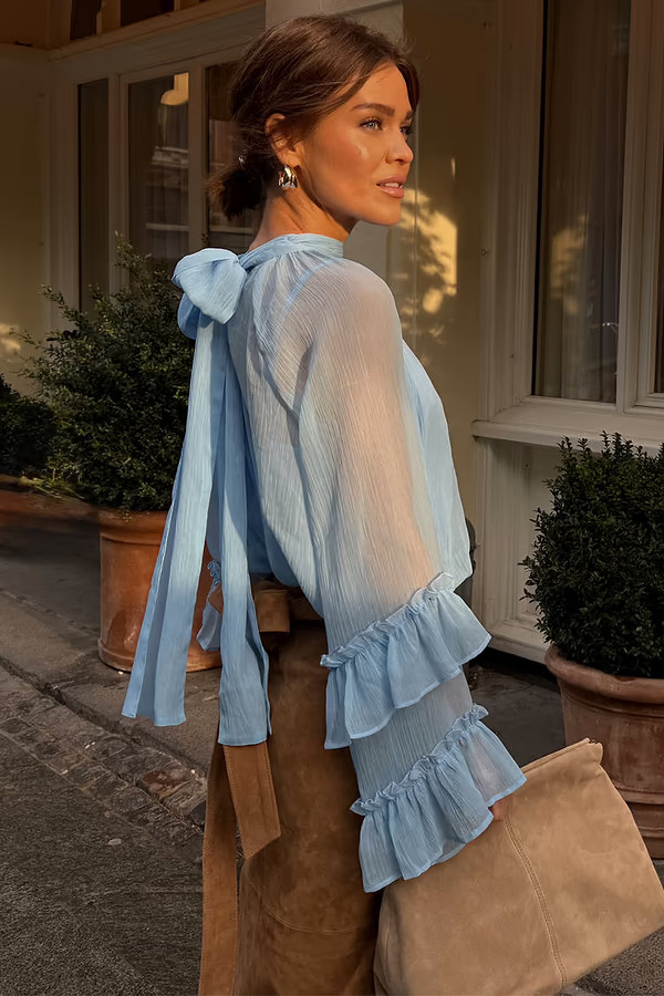 Pastel Blue Elinor Blouse | Never Fully Dressed (UK & IE)