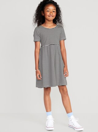 Jersey-Knit Short-Sleeve Printed Dress for Girls | Old Navy (US)