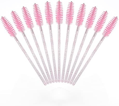 200PCS Crystal Mascara Wands Disposable Eyelash Eyebrow Spoolie Brush for Makeup Eyelash Extensions  | Amazon (US)