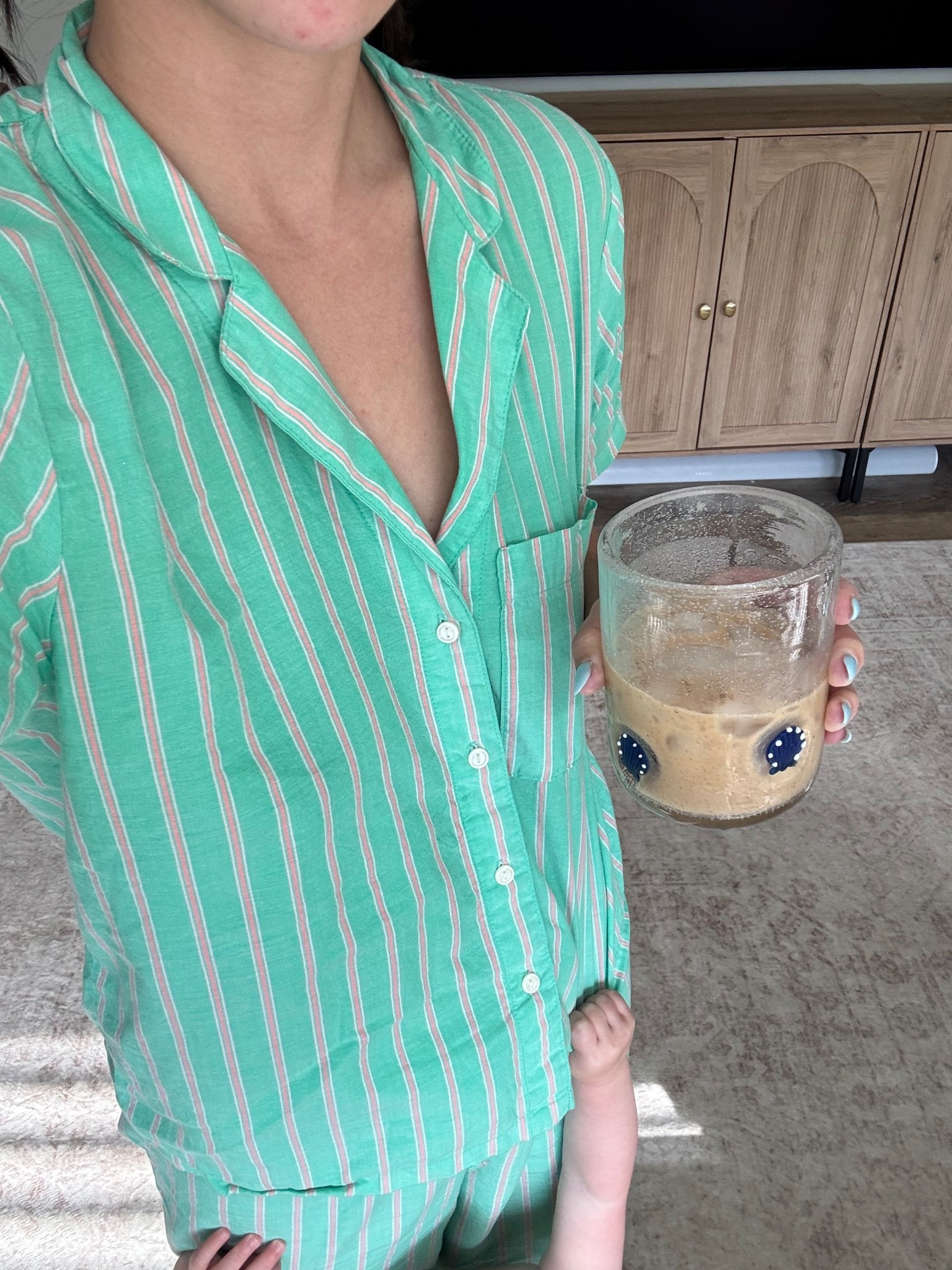 Wearing these pajamas on repeat! True to size, wearing an XS in top and bottom 

#LTKmomlife #LTKmorningroutine