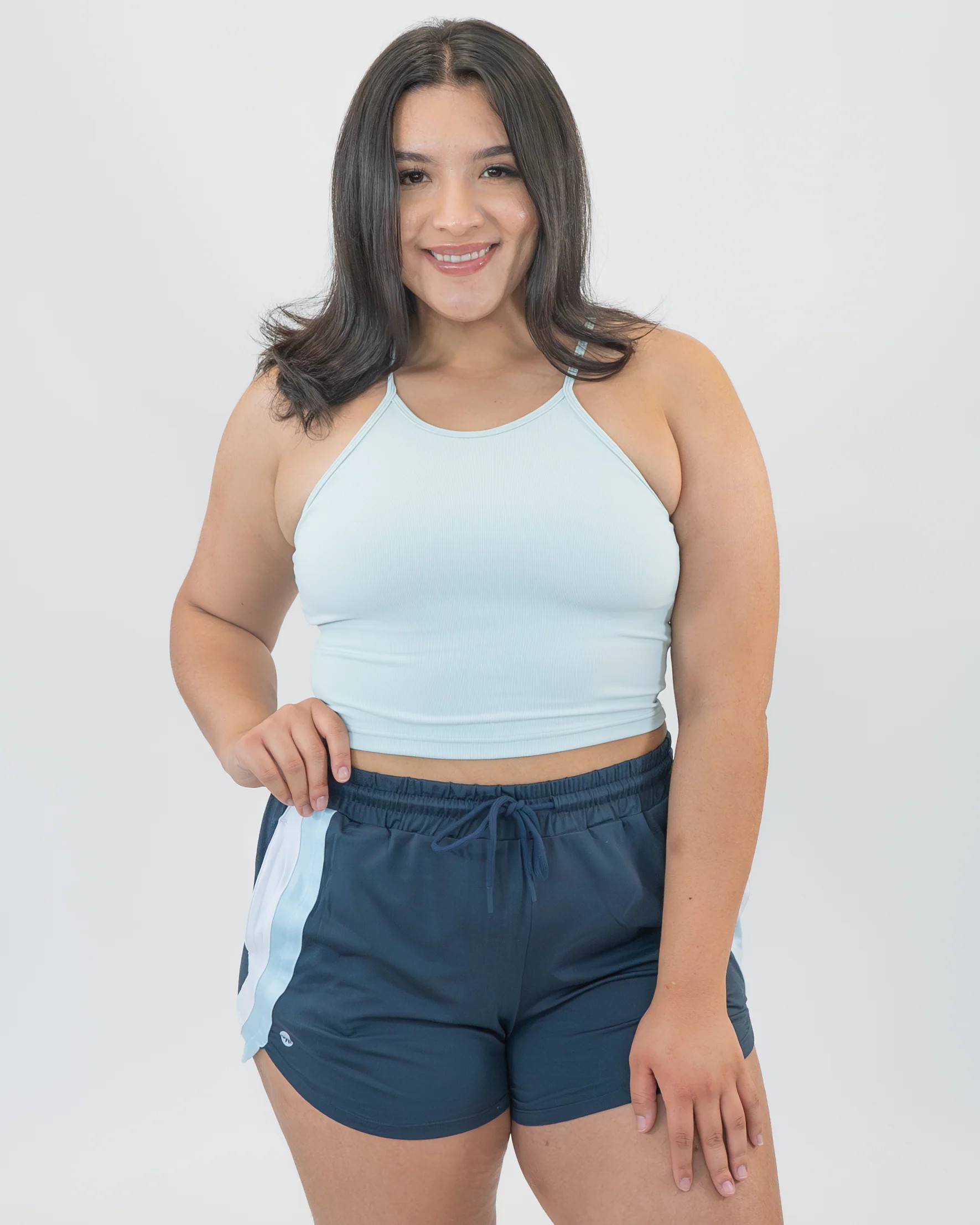Thin Strap Crop Tank - Sky Blue | Senita Athletics