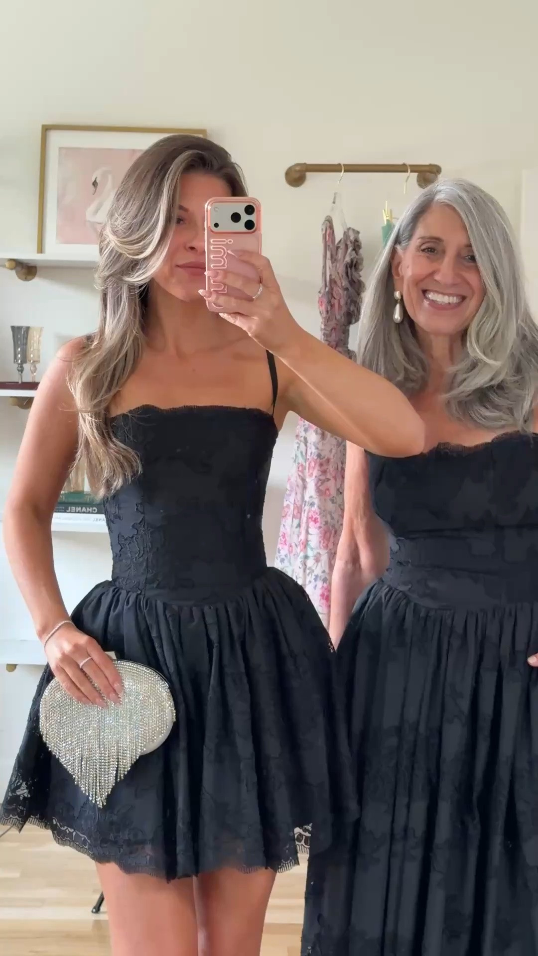 strapless black lace fit-and-flare mini with full skirt,  Black lace fitted-bodice long tiered skirt mom and me formal wedding guest and mother of the bride dresses 💍


I’m 5’4” and wearing my usual small/2 in most

mom is 5’4” and wears a medium/6

summer wedding guest dresses, wedding guest dresses, cocktail dresses, semi-formal dresses, black tie wedding guest dresses, destination wedding guest dresses, garden party dresses, wedding guest outfit ideas, mom & me outfits, mom & me dresses, matching outfits, mother daughter outfits, family photo outfits, wedding guest dresses, mother of the bride, mother of the groom, wedding guest outfit ideas

#LTKWedding #LTKU #LTKSeasonal