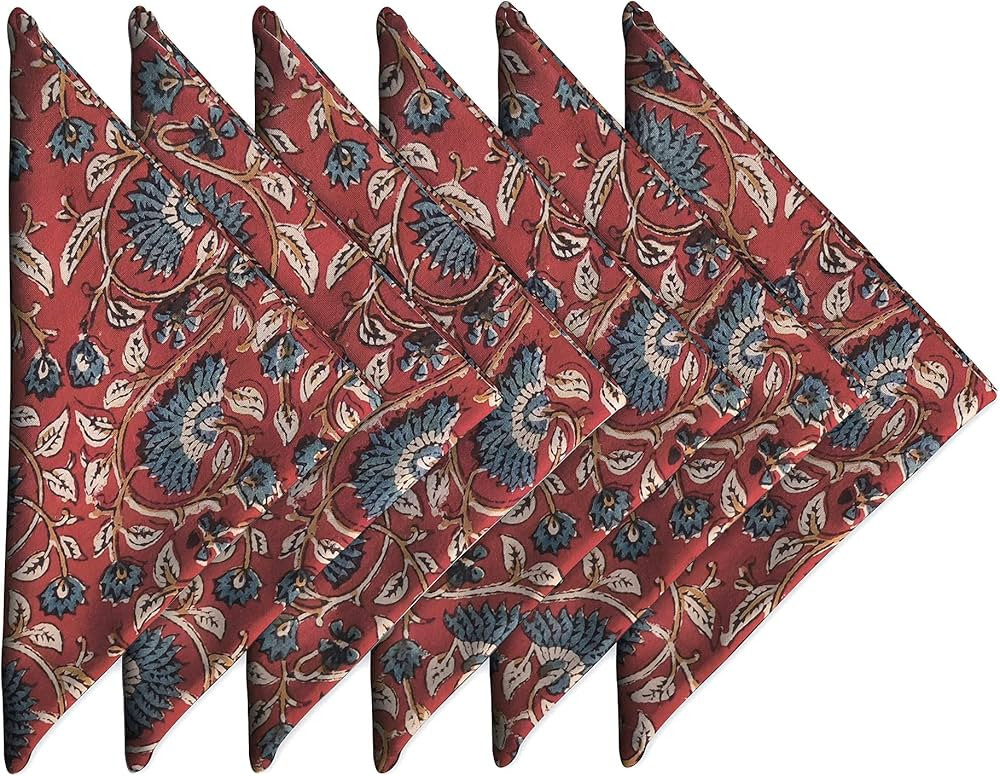 Cotton Dinner Napkins 18x18 inches - Washable Cloth Napkins Set of 6 - Everyday Use or Dinner Par... | Amazon (US)