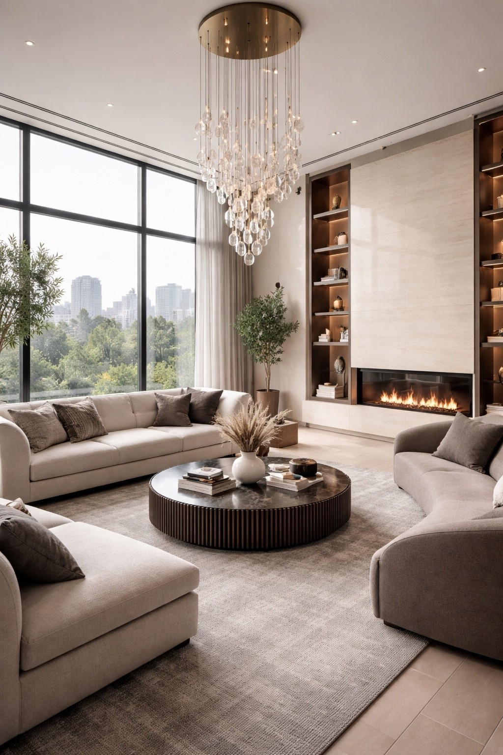 This modern living room features curved sofas, a sculptural coffee table, oversized windows, soft neutral tones, and elevated decor for a warm luxury feel. A beautiful mix of contemporary design, cozy textures, and high-end styling, this space is perfect inspiration for anyone creating an elegant home with minimalist decor and designer living room details. Ideal for Pinterest and LTK home inspiration, modern furniture styling, and neutral interior lovers.

#modernlivingroom #livingroomideas #luxuryinteriors #neutralhome #modernhome #interiorinspo #homedecorideas #contemporarydesign #designerhome #cozyminimalist #luxuryhome #livingroomdecor #neutraldecor #elegantinteriors #modernfurniture #apartmentdecor #homeinspiration #ltkhome #pinteresthome #interiorstyling