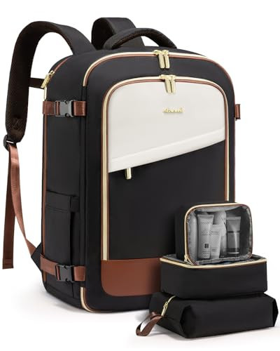 LOVEVOOK Travel Backpack for Women, 50L Carry On Backpack Flight Approved, Large Suitcase Bag for Travel Fits 18.5 inch Laptop, TSA Approved Luggage with 3 Packing Cubes,Waterproof Weekend Backpacks | Amazon (US)