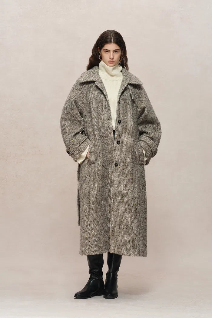 Margot Long Coat in Wool-Alpaca Blend | Fabrique