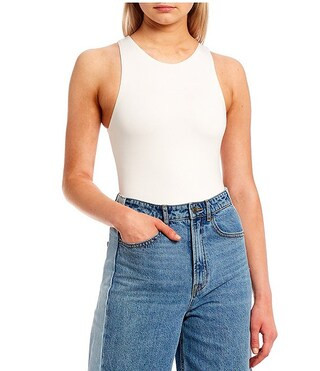 Knit High Neck Sleeveless Bodysuit | Dillard's