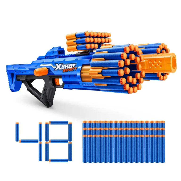 XSHOT Insanity Berzerko (48 Darts) Dart Blaster by ZURU, Outdoor Toys for Ages 8+ | Walmart (US)