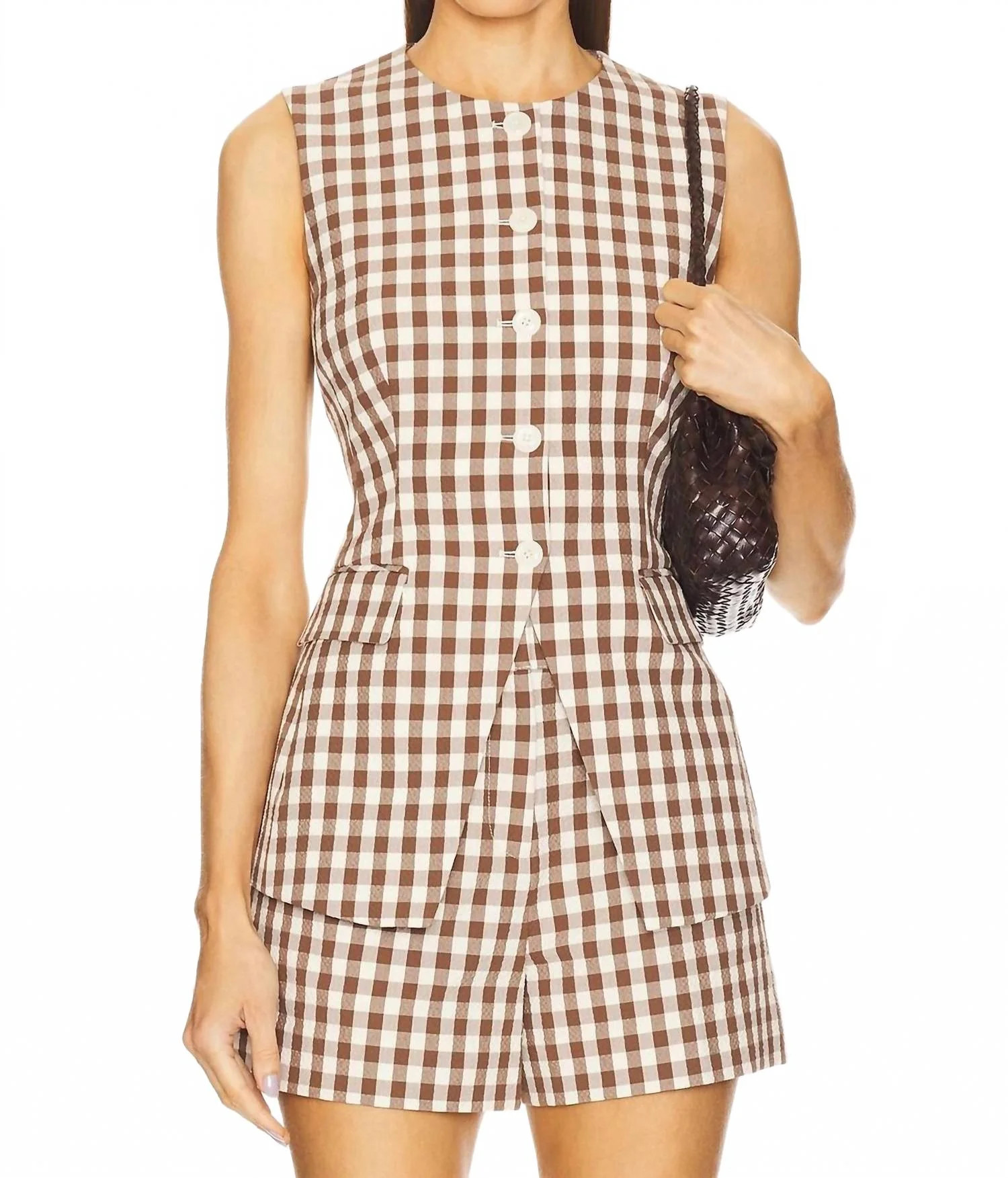 Lois Crewneck Vest In Light Chickory/dove | Shop Simon