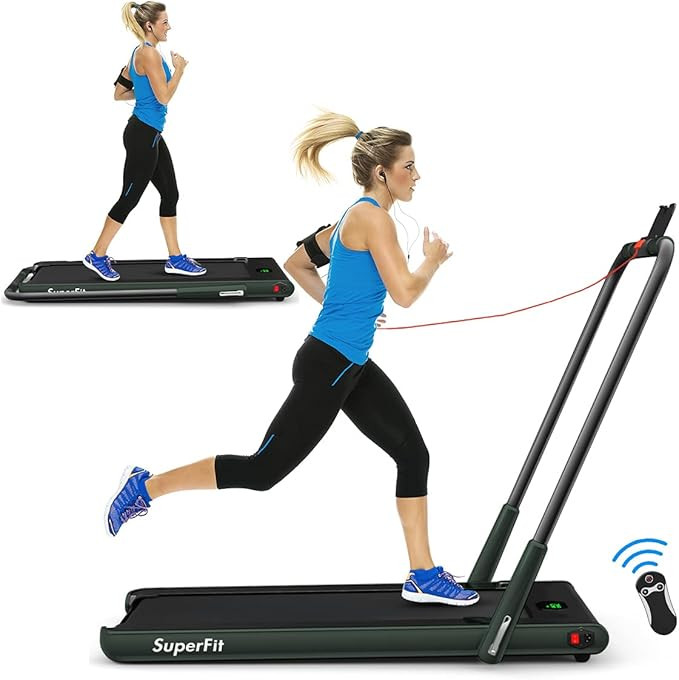 Goplus 2 in 1 Folding Treadmill, 2.25HP Under Desk Electric Superfit Treadmill, Installation-Free... | Amazon (US)