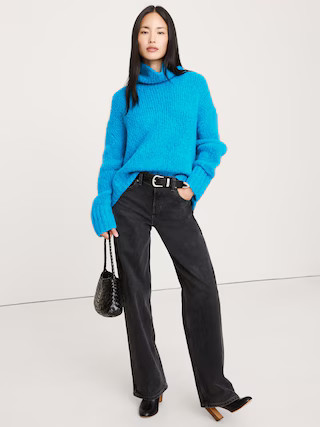 Italian Alpaca-Blend Funnel-Neck Sweater | Banana Republic (US)