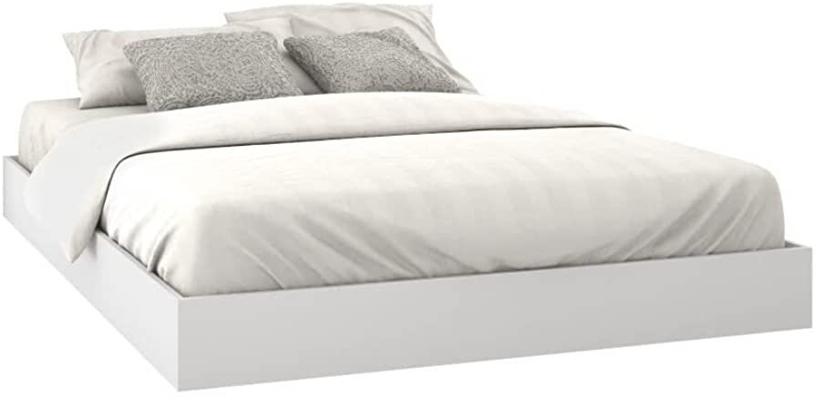 Nexera Queen Size Platform Bed, White | Amazon (US)