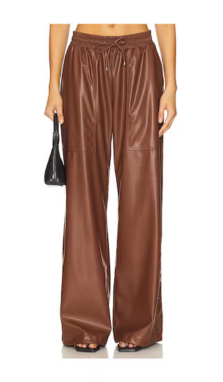 Cara Leather Pant in Mocha | Revolve Clothing (Global)